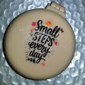 - "Small Steps Every Day" 2 In 1 Customized Mirror & Brush Combo